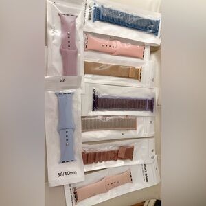 Assorted Pastel Apple Watch Bands - Lavender, Pink, Blue, Rose Gold